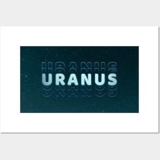 Typograph Planet Uranus: the Ice Giant V02 Posters and Art